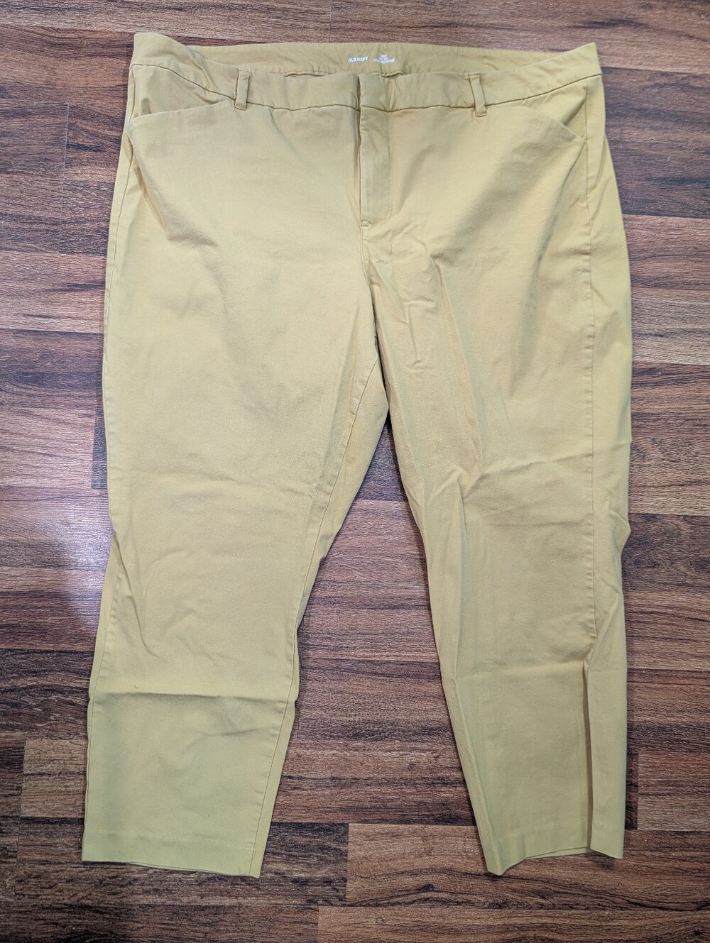 Old Navy Pixie Pants Womens Plus Size 26 Long Gold Yellow High Rise Pockets